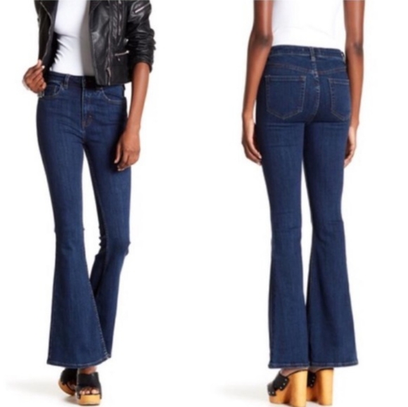 Free People Denim - Free People High Waisted Flare Wide Leg Jeans